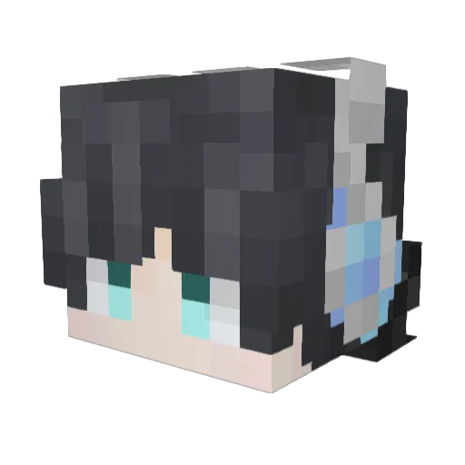XiaoJier233 Minecraft avatar head, 3D render