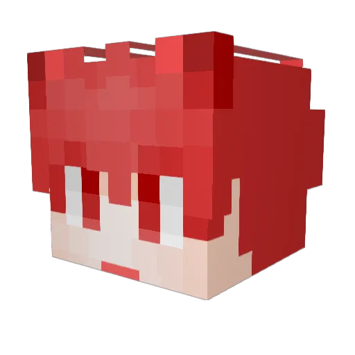 XiaoMK Minecraft avatar head, 3D render