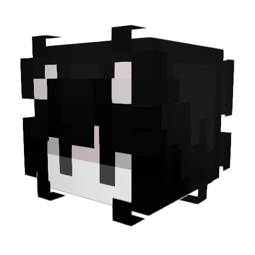 XiaoMeiez Minecraft avatar head, 3D render