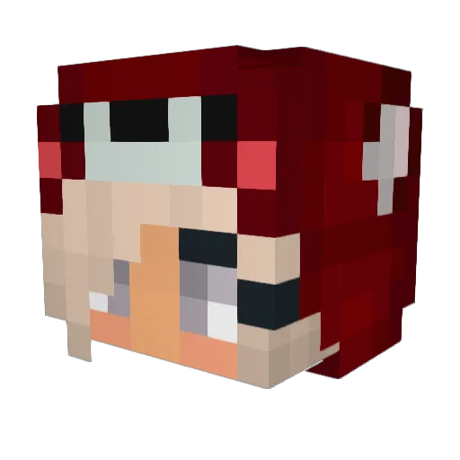 XiaoMojito Minecraft avatar head, 3D render