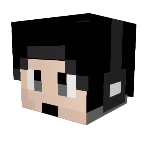 XiaoPPang Minecraft avatar head, 3D render