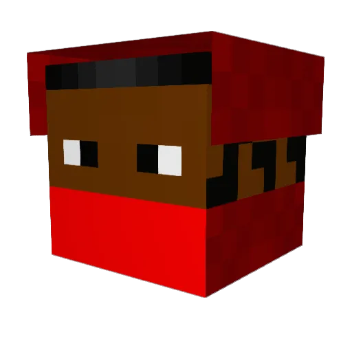 XiaoRanOo Minecraft avatar head, 3D render