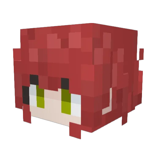 XiaoRui09 Minecraft avatar head, 3D render