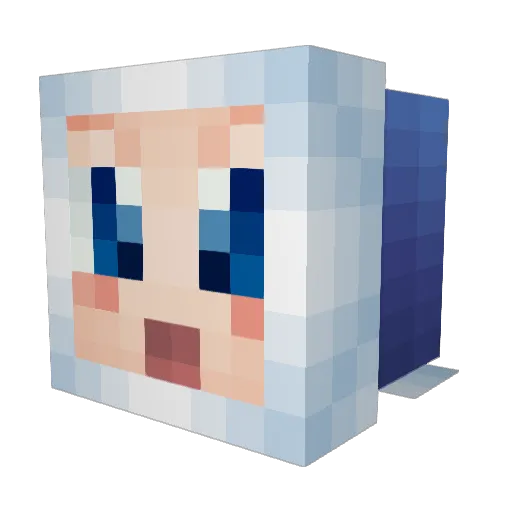 XiaoTangYu Minecraft avatar head, 3D render