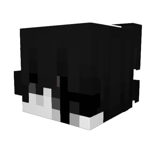 XiaoWuYing Minecraft avatar head, 3D render