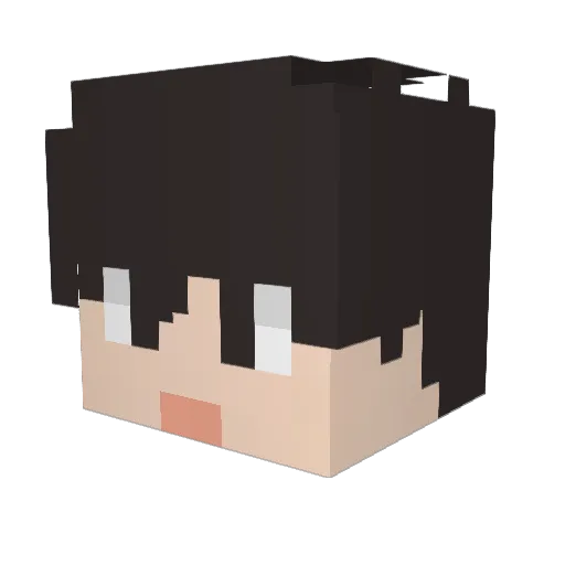 XiaoXiaowei Minecraft avatar head, 3D render