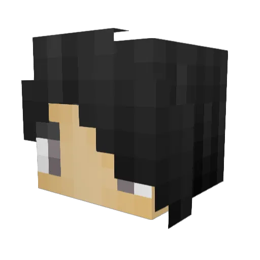 XiaoYeahh Minecraft avatar head, 3D render