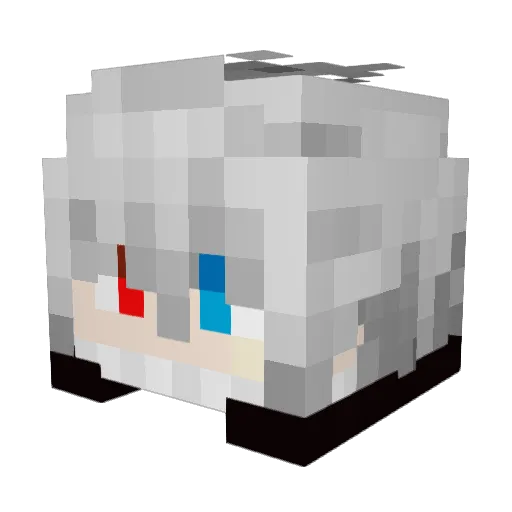 XiaoYuMian_ Minecraft avatar head, 3D render
