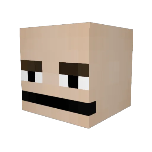 XiaoZuo_SaMa Minecraft avatar head, 3D render