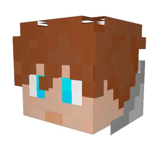 Xiao_6_520 Minecraft avatar head, 3D render