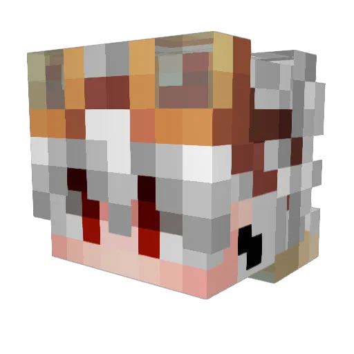 Xiao_Feng_XD Minecraft avatar head, 3D render