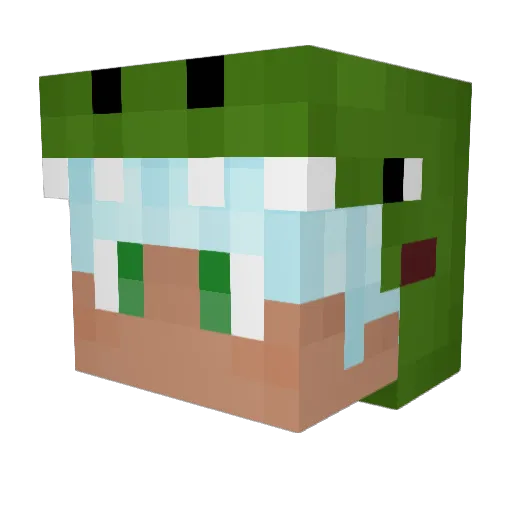 Xiao_Ming3 Minecraft avatar head, 3D render