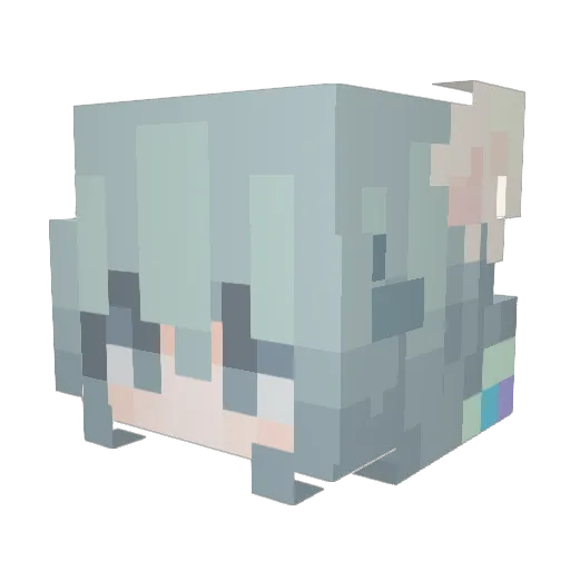 Xiao_Mu_Feng Minecraft avatar head, 3D render