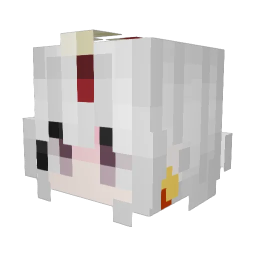 Xiao_Muling Minecraft avatar head, 3D render