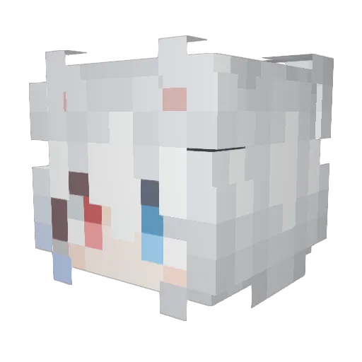 Xiao_Te Minecraft avatar head, 3D render