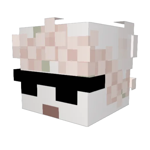 Xiao_Tong_ Minecraft avatar head, 3D render