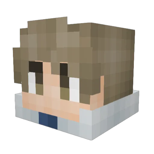 Xiao__Gua Minecraft avatar head, 3D render