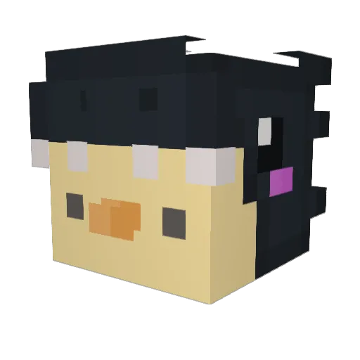 Xiaoboh Minecraft avatar head, 3D render