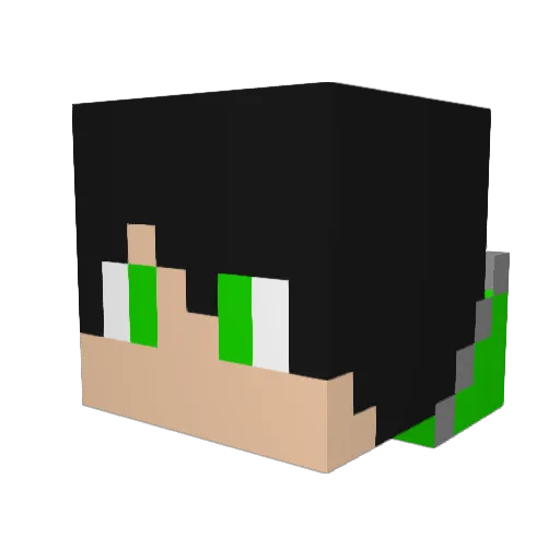 XiaochangLes Minecraft avatar head, 3D render