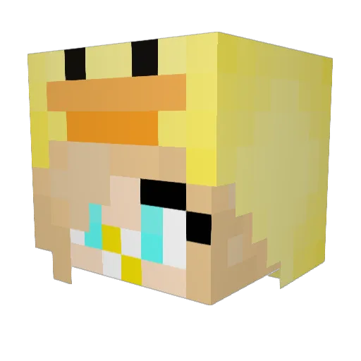 Xiaodyyy Minecraft avatar head, 3D render