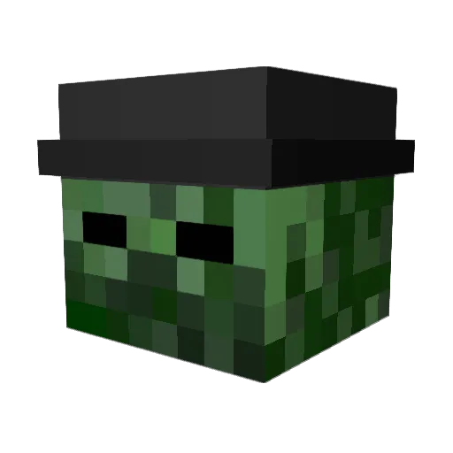 Xiaoerrr Minecraft avatar head, 3D render