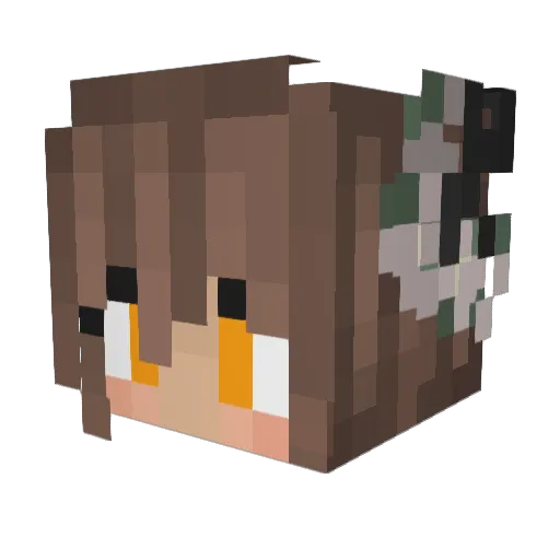 Xiaohui026 Minecraft avatar head, 3D render