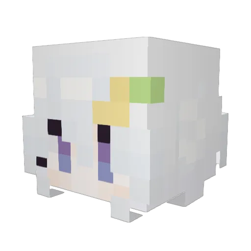 XiaojinTuly Minecraft avatar head, 3D render