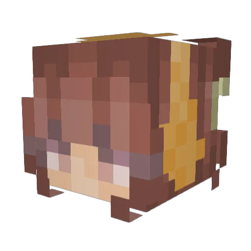 Xiaomin_ Minecraft avatar head, 3D render
