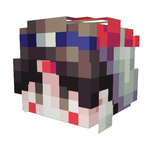 Xiaonico Minecraft avatar head, 3D render