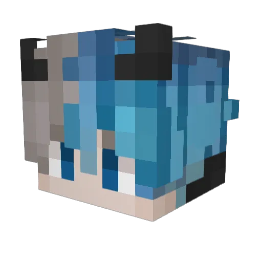XiaooID Minecraft avatar head, 3D render