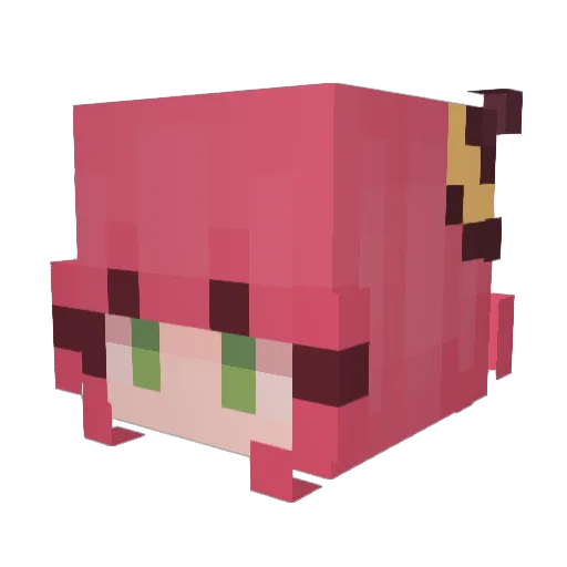 Xiaoqusi Minecraft avatar head, 3D render