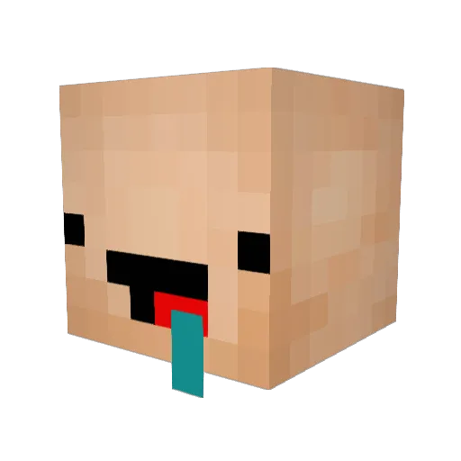 Xiaour Minecraft avatar head, 3D render