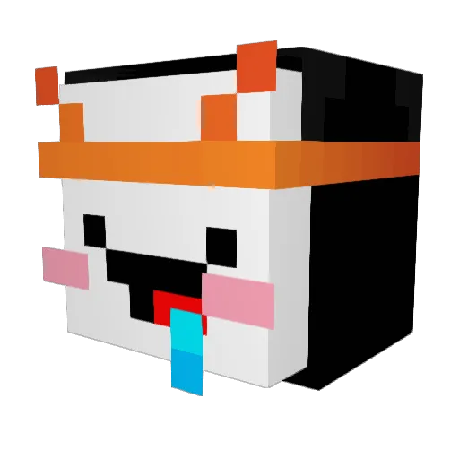 Xiaoxin_ZK Minecraft avatar head, 3D render