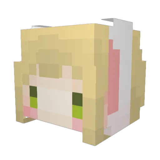 Xiaoyetu Minecraft avatar head, 3D render