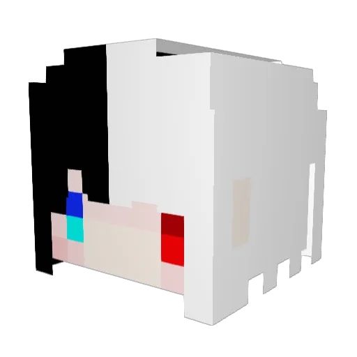 Xiaxin_0805_QWQ Minecraft avatar head, 3D render