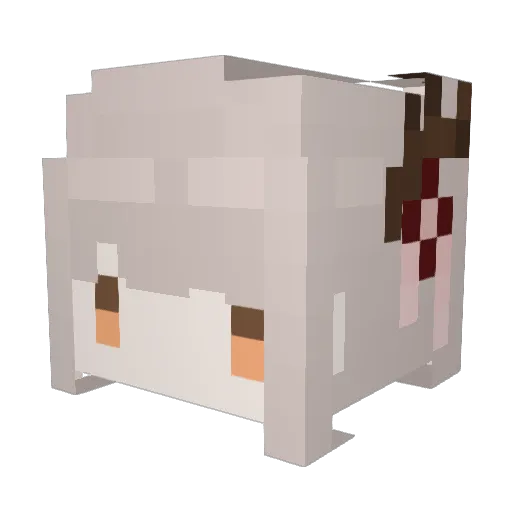 Xiayin_ Minecraft avatar head, 3D render