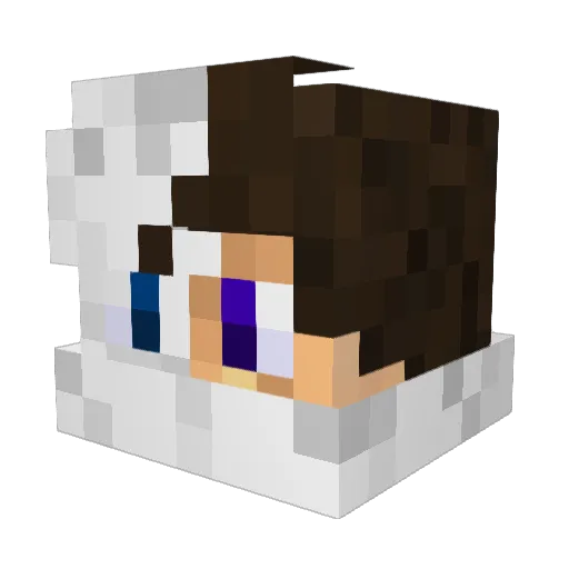 Xiayohen Minecraft avatar head, 3D render