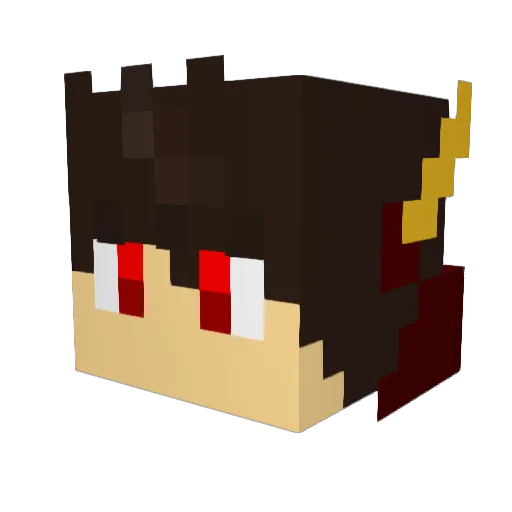 Xicano Minecraft avatar head, 3D render