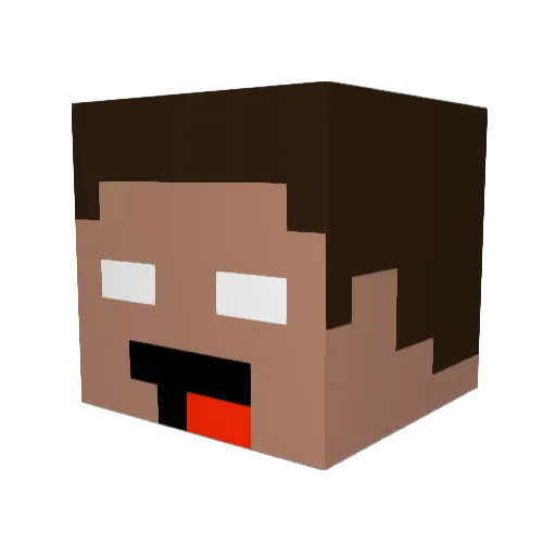 Xichil Minecraft avatar head, 3D render