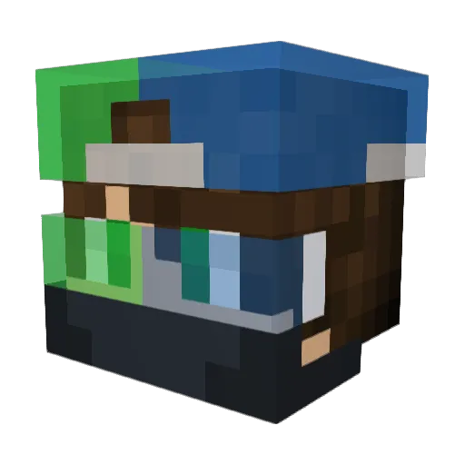 Xidgi Minecraft avatar head, 3D render