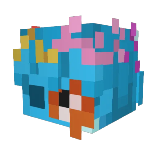 Xidy Minecraft avatar head, 3D render