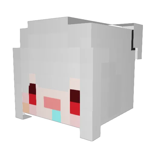 XieAndy Minecraft avatar head, 3D render
