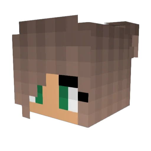 XieZo Minecraft avatar head, 3D render