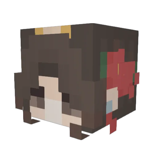 Xie__Lian Minecraft avatar head, 3D render