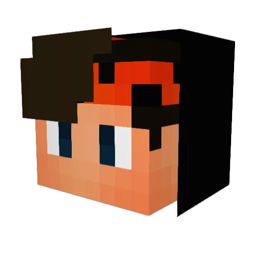 XienonFurkan Minecraft avatar head, 3D render