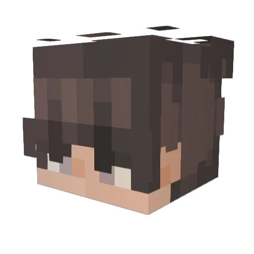 Xieu Minecraft avatar head, 3D render