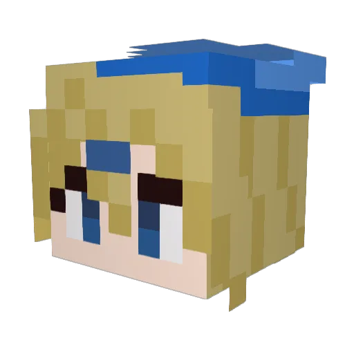 Xiezi_999_ Minecraft avatar head, 3D render