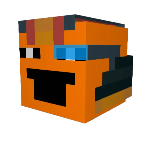 Xigamo Minecraft avatar head, 3D render