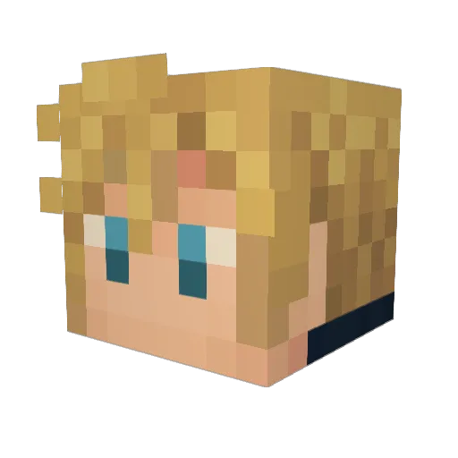 Xignis Minecraft avatar head, 3D render