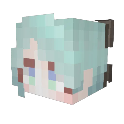 Xihua2014 Minecraft avatar head, 3D render